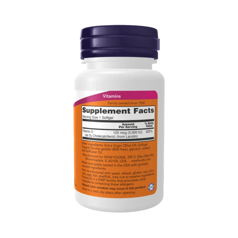 Vit D3 5000 verso now foods