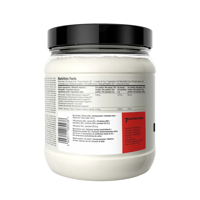 creapure 7 nutrition verso