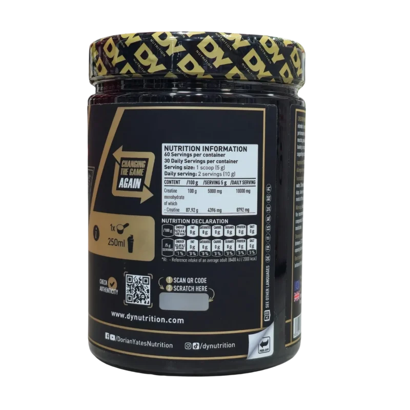 creatine DY nutrition verso